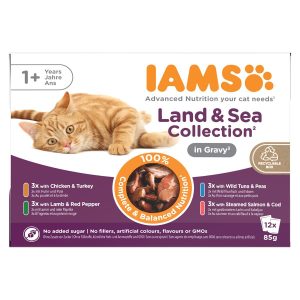 Iams Advanced Nutrition Adult Gravy Liha- & kalalajitelma 12 x 85 g