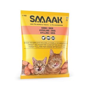 SMAAK raakaruoka kissalle kana & sika 1kg