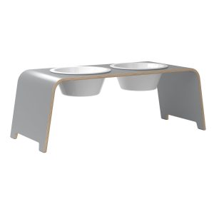 dogBar® Classic korotettu ruokakuppiteline - Harmaa