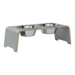 dogBar® Classic korotettu ruokakuppiteline - Harmaa