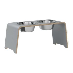 dogBar® Classic korotettu ruokakuppiteline - Harmaa