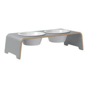 dogBar® Classic korotettu ruokakuppiteline - Harmaa