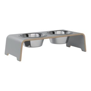 dogBar® Classic korotettu ruokakuppiteline - Harmaa