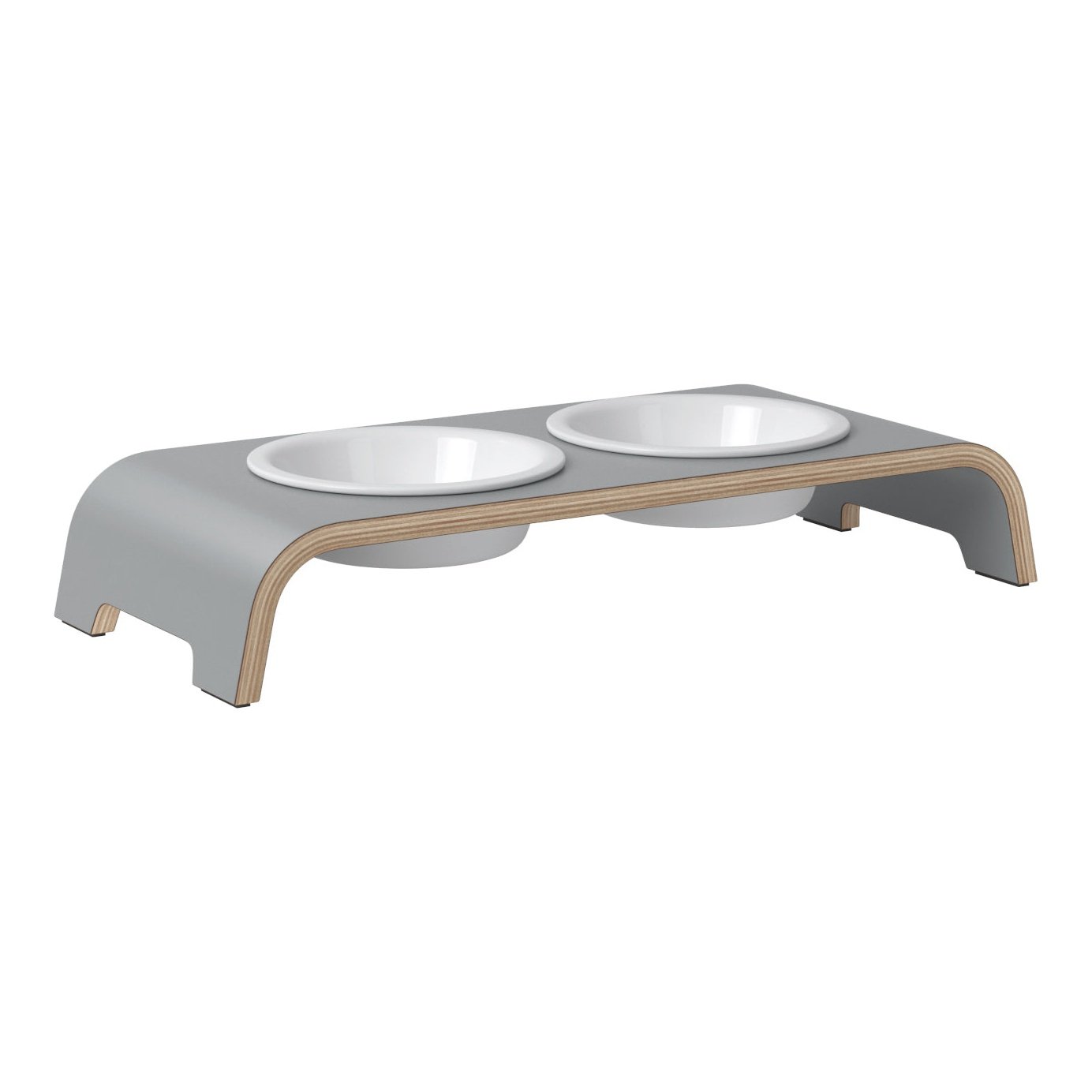 dogBar® Classic korotettu ruokakuppiteline - Harmaa