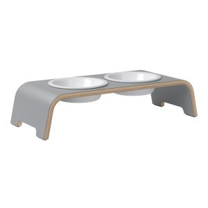 dogBar® Classic korotettu ruokakuppiteline - Harmaa