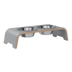 dogBar® Classic korotettu ruokakuppiteline - Harmaa
