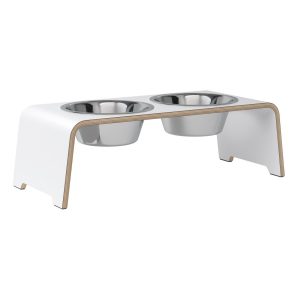 dogBar® Classic korotettu ruokakuppiteline - Valkoinen