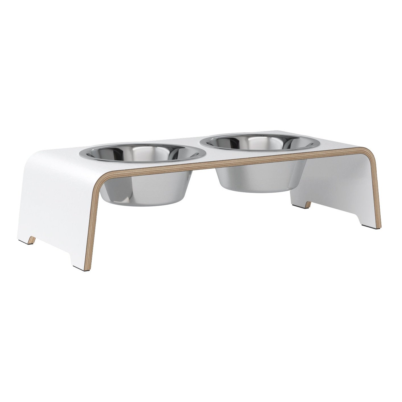 dogBar® Classic korotettu ruokakuppiteline - Valkoinen