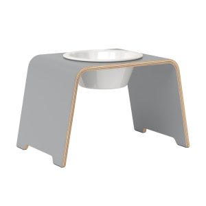 dogBar® Single korotettu ruokakuppi - Harmaa