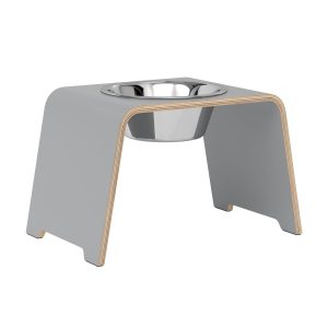 dogBar® Single korotettu ruokakuppi - Harmaa