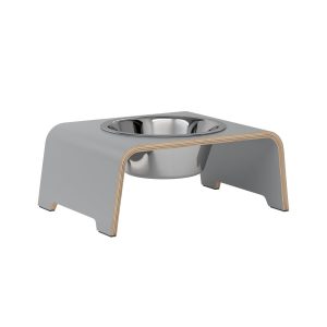 dogBar® Single korotettu ruokakuppi - Harmaa
