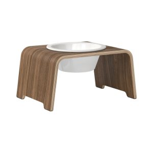 dogBar® Single korotettu ruokakuppi - Pähkinä