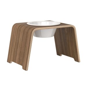 dogBar® Single korotettu ruokakuppi - Pähkinä