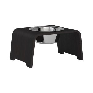 dogBar® Single korotettu ruokakuppi - Tumma tammi