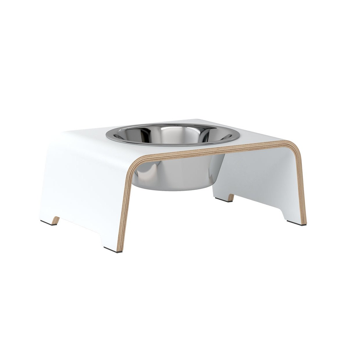 dogBar® Single korotettu ruokakuppi - Valkoinen